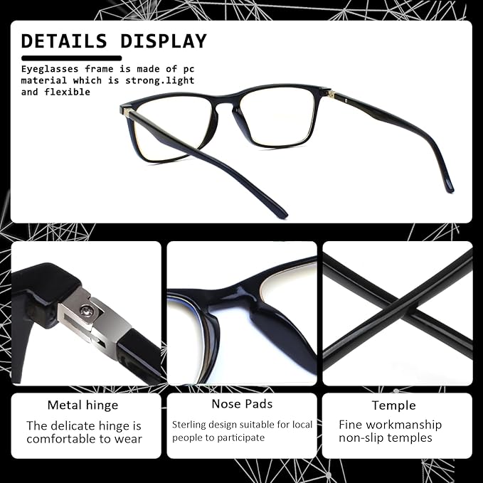 JOSCHOO 4 Pack Reading Glasses Blue Light Blocking Computer Readers Men and Women Glasses of Reading（4 Mix Clour, 3.5 ）