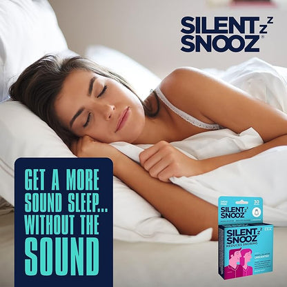 Silent Snooz Nasal Dilator Anti-Snore Device | Made in USA - Reusable Eucalyptus Scented Nose Vent Designed to Stop Snoring (30 Uses)