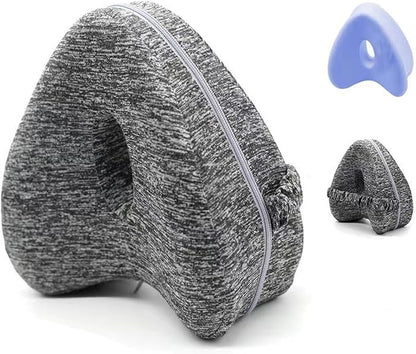 Alignment Pillows for Side Sleepers,Hip Alignment Pillow, Memory Foam Leg & Knee Pillow,Foam Support Pillow Soothing Relief for HIPS, Knees, Joints, Nerves & Muscles,Adjustable Strap (Grey)