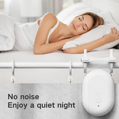 Smart Automatic Curtain Opener and Closer, Zigbee Curtain Robot with App, Voice, Remote Control for U/T Rails Compatible with Alexa, Google Home, Tuya, Smart Life APP