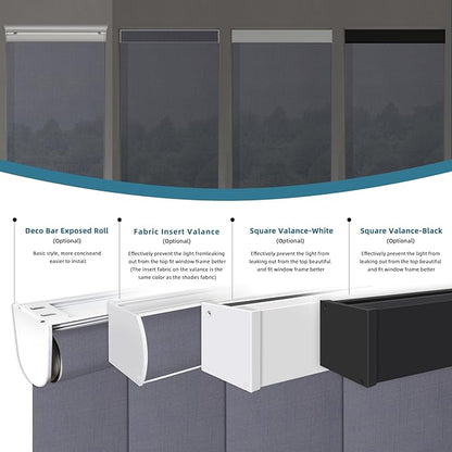 Motorized Blinds with Remote,60% Blackout Light Filtering Shades Compatible with Alexa Google Homekit,Remote Control Motorized Shades,Custom Size,Dark Heather Grey