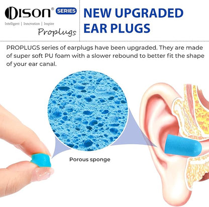 200Pairs Foam Earplugs, 32dB Disposable Noise Reduction Ear Plugs, Hearing Protection Bulk Ear Plugs for Shooting Range, Work, Travel,Concert