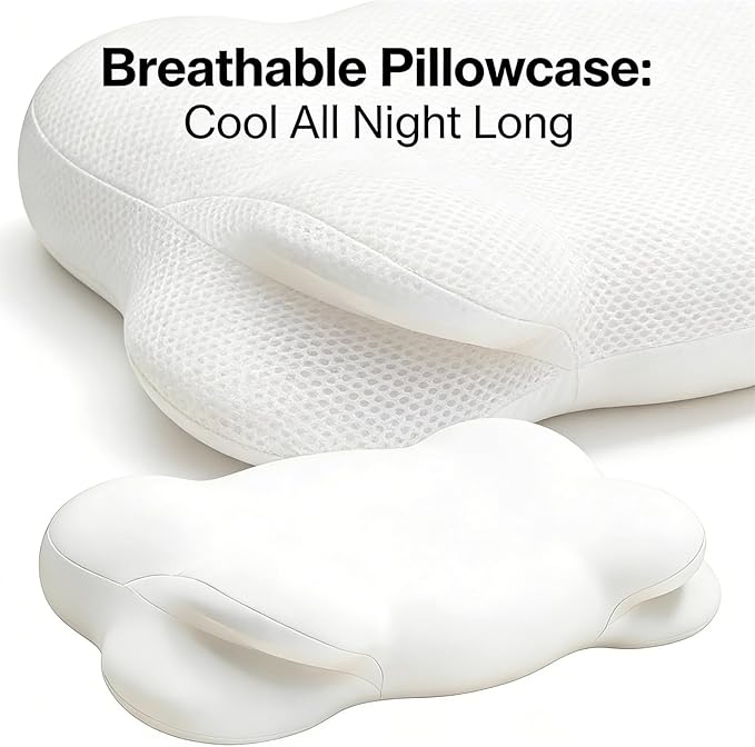Mellow Cloud Align Pillow, Mellow Sleep Pillow, Ergonomic Memory Foam Pillows, Adjustable Cervical Neck Support Pillow, for Side Back Stomach Sleepers