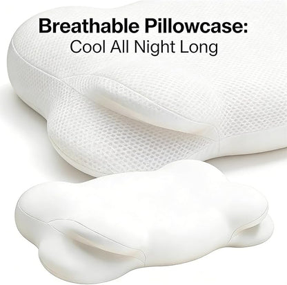 Mellow Cloud Align Pillow, Mellow Sleep Pillow, Ergonomic Memory Foam Pillows, Adjustable Cervical Neck Support Pillow, for Side Back Stomach Sleepers