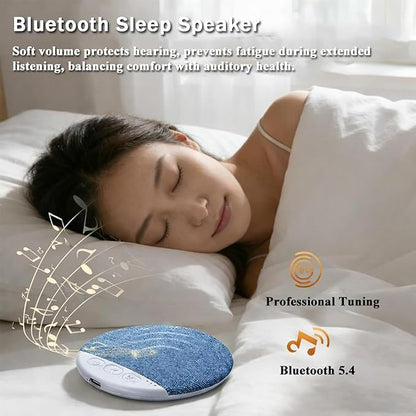 Sleep Speaker Under Pillow, Bone Conduction Pillow Speaker, Ultra-Thin Bluetooth Pillows Speakers with White Noise Sound, Volume Control & Auto-Off Timer