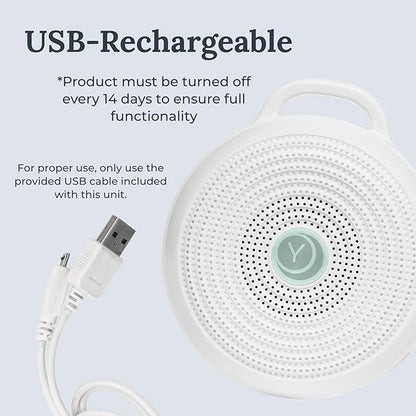 Yogasleep Rohm Portable White Noise Sound Machine (2 Pack) 3 Soothing Natural Sounds & Volume Control, Sleep Therapy for Adults & Kids, Noise Cancelling for Office Privacy & Meditation