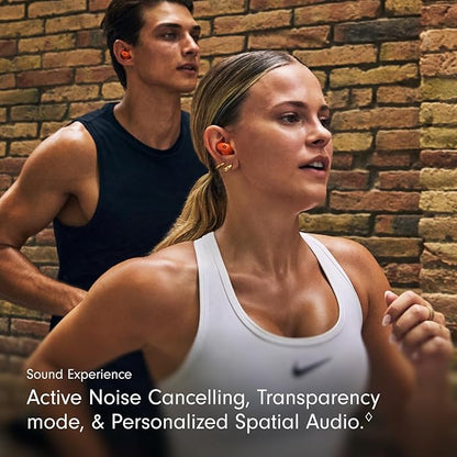 Beats - Powerbeats Fit - Wireless Noise-Cancelling Workout Earbuds with Ultimate Secure Fit with USB-C Charging Cable (1.5m) - Spark Orange
