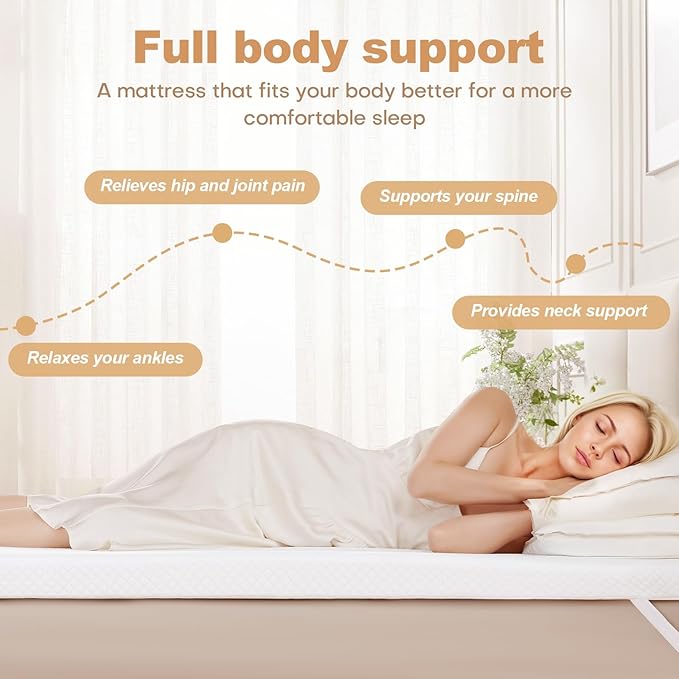 3 Inch Memory Foam Mattress Topper Twin Size, 2 Inch Cooling Egg Crate Gel Memory Foam Plus 1 Inch High Density Gel Bed Topper