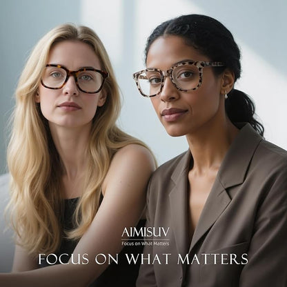 Reading Glasses for Women Men - Blue Light Blocking Magnifying Readers,Oprah Square Anti-Glare Computer Eyeglasses