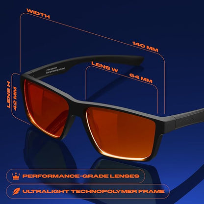 Titan Gaming Glasses, Blue Light Blocking, Night Driving Glasses for Men, Computer Protection Christmas Gift for Gamers