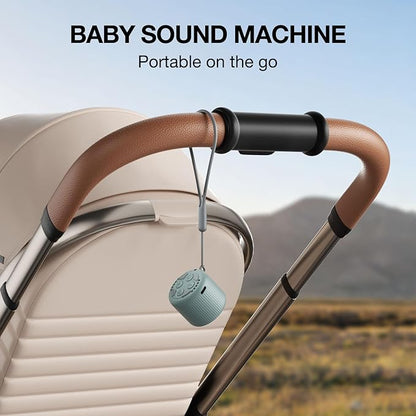 White Noise Machine Baby Portable Sound Machine,LEICEX Travel Sound Machine,15 Non-Looping Sound Timer and Memory Play, Mini White Noise Machine for Sleeping Office Travel （Slate）