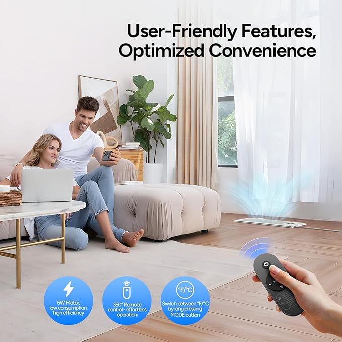 DR.PREPARE Register Booster Fan Fit for 4"×10" Register Holes, Smart Vent Booster w/Thermostat Control & Remote Control, Improves Heating & Cooling Vents, Quiet Fan Mode with 10 Speeds