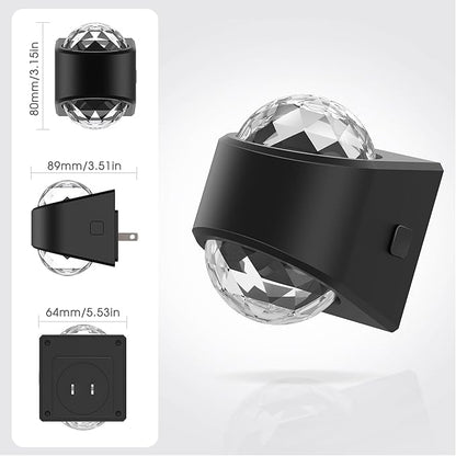 Night Lights Plug into Wall, Star Projector for Bedroom, Night Light Projector for Kids, 9-Color RGB Galaxy Nightlight with Dusk to Dawn Sensor for Bathroom, Home Gaming Room Decor, Christmas Gifts