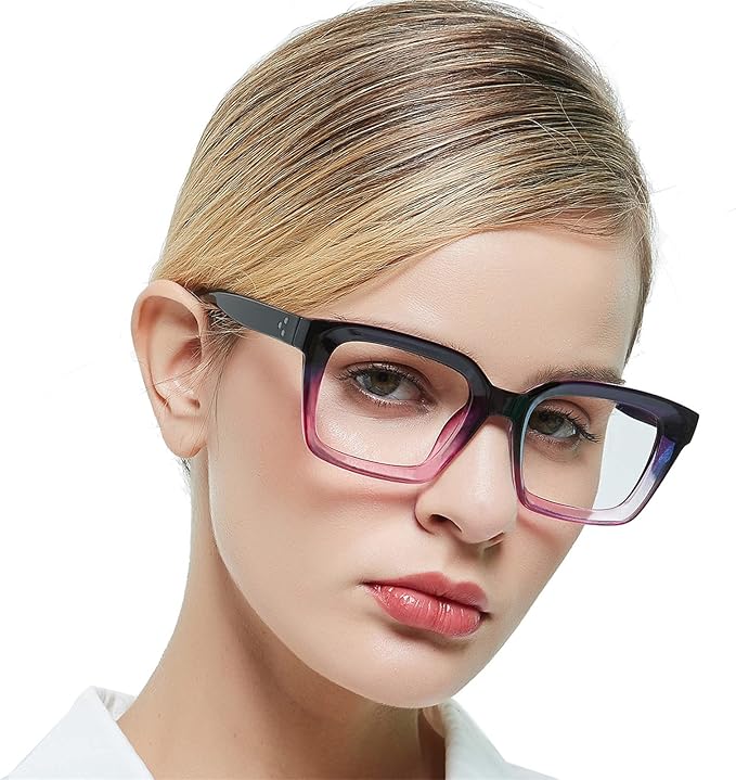 MARE AZZURO Blue Light Blocking Reading Glasses Women Computer Readers 0 1.0 1.25 1.5 1.75 2.0 2.25 2.5 2.75 3.0 3.5 4.0 5.0 6.0 (Purple, 3.00)