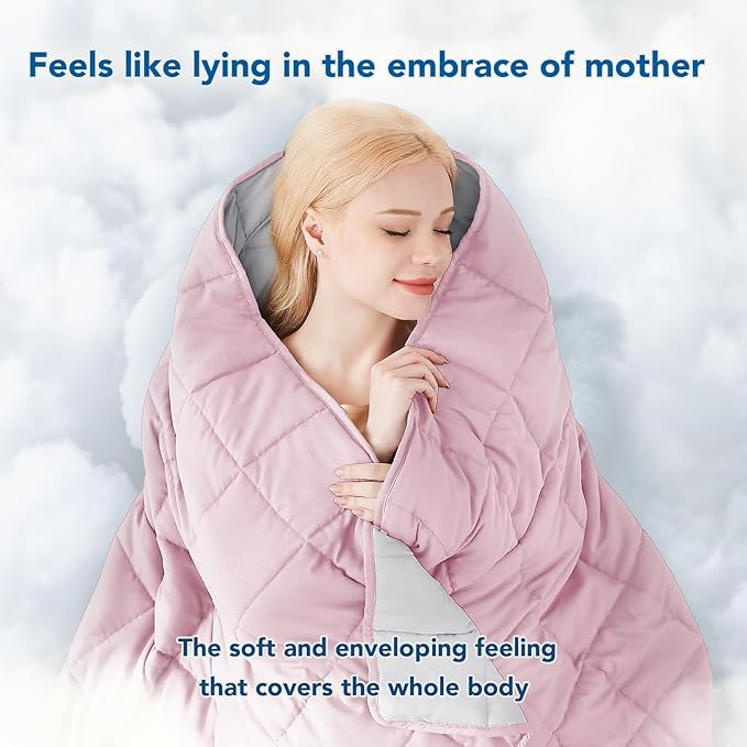 Topcee Weighted Blanket for Adults (25 lbs, 60" x 80") Queen Size Soft Cooling Heavy Blanket Sleeping, Apply to 240-260 lbs Body, Thick Breathable Blanket with Glass Bead, Easy Care