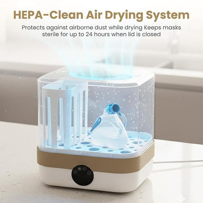 Cleaner and Sanitizing Machine, Cleaning Machine for Masks & Bottles, Deep Machine Cleaner with Hose Brush Kit, Steam Cleaning & HEPA Air Drying System