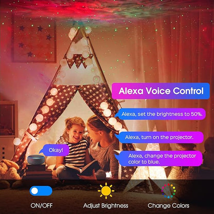 Panamalar Smart Star Projector, WiFi Galaxy Light Projector Nebula Cloud Projector with APP Control,Timer,Alexa Voice Control, Starry Sky Projector Night Light for Bedroom Kids Party Gift
