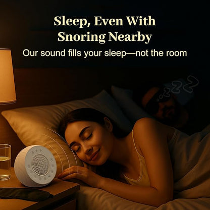 Housbay White Noise Sound Machine for Sleeping, 35 Soothing Sounds, Small Sleep Machine for Adults, Wood Grain Design for Bedroom & Noise Canceling