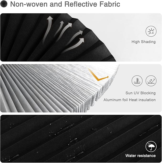 Window Blinds Cordless Blackout No Drill Cut to Size Clip On Stick On Self Adhesive Temporary Blinds Pleated Paper Blinds for Windows Doors Shades for Home Nursery Bedroom Kitchen Bathroom