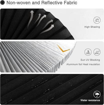 Window Blinds Cordless Blackout No Drill Cut to Size Clip On Stick On Self Adhesive Temporary Blinds Pleated Paper Blinds for Windows Doors Shades for Home Nursery Bedroom Kitchen Bathroom