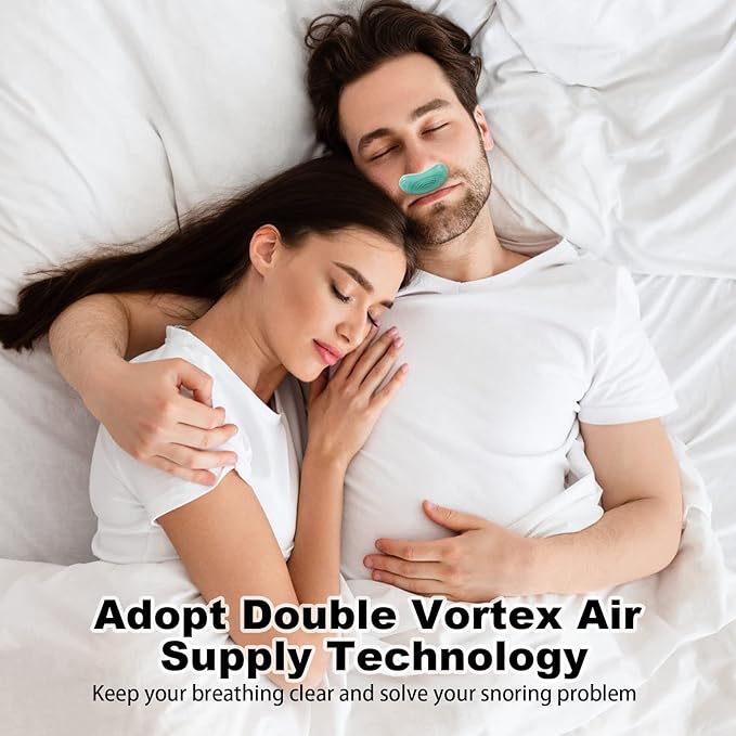 Electric Anti Snoring Devices, Mini Machine, Airing Micro for Travel, Sleep Apnea Devices, Snoring Solution for Men and Women, Suitable for All Nose Shapes Mint Green