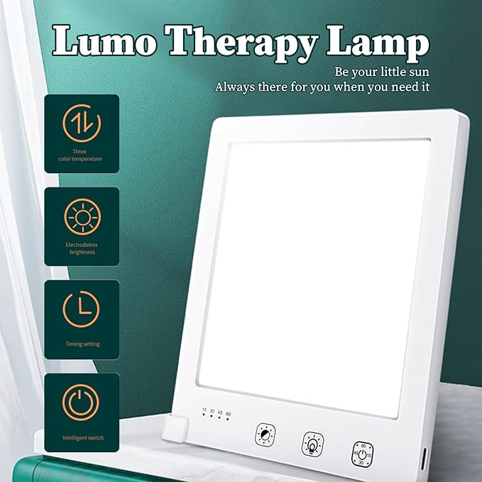 Natural Full-Spectrum Light, UV-Free LED, Adjustable Brightness, Wake Up Light & Daylight for Home Office Desk and Bedside