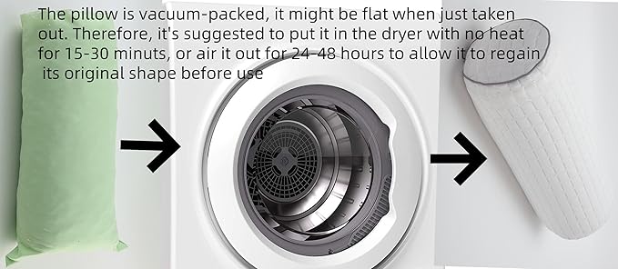 Kingnex Bolster Roll Pillow for Sleeping on Back or Side Under Knee to Relief Lower Back Pain Between Legs for Side Sleepers Cylinder Pillow with Removable Cooling Cover 18x6