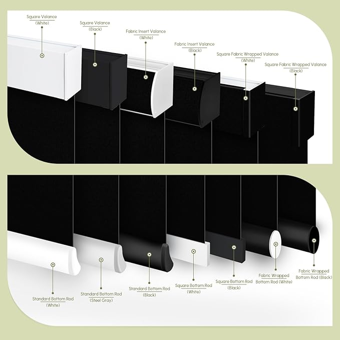 FineTell Motorized Blinds with Remote, 100% Blackout Roller Shades Compatible with Alexa,Apple Homekit,Google Home APP and Voice Control, Customized Electric Blinds (100% Blackout Vinyl Black)