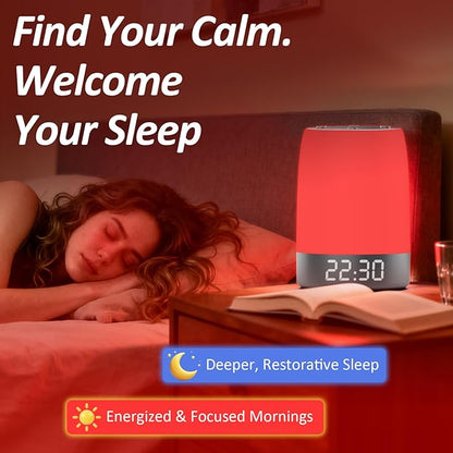 Red Light Therapy Sleep- 5 Level Red Night Light (620-690nm) for Melatonin Support, Smart APP with Sleep Sounds for Deep Relaxation, Bedroom Sleep Light for Adults Kids