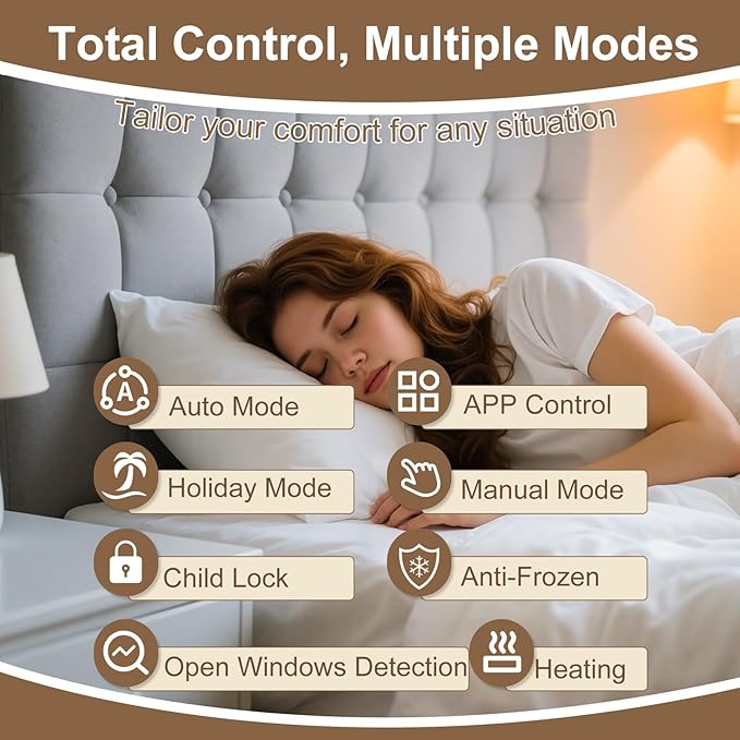 HEATIT Programmable Thermostat, WiFi Smart Thermostat for Electric Radiant Floor Heating with Touchscreen, 85V-265V Wide Voltage Range, Dual Sensing, Black
