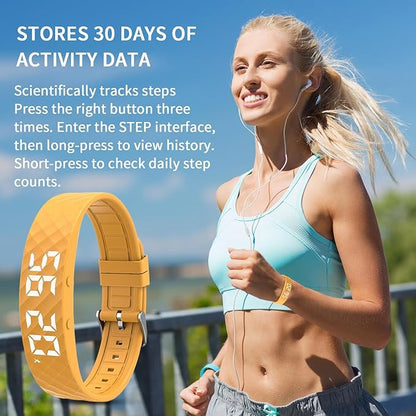 Vibrationswecker Armband | Vibrating Alarm Wristband, Silent Alarm Watch, Wrist Alarms Clock, Gentle Vibration Wakeup Watch, Vibrating Wrist Clock for Deep Sleepers/Hearing