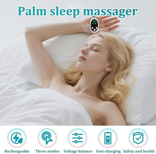 Handheld Sleep Aid Device, Sleep Assisted Low-Frequency Pulse Generator, Relief Anxiety Help Sleep, USB Rechargeable