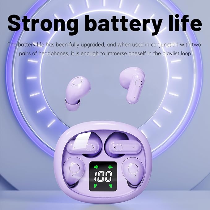 Wireless Bluetooth Headset，Tiny Size Invisible Earbuds，Sleep and Sports Earphones Set, 2 Pairs, Mini and Short Handle Design，for Work Sport Sleeping ﻿ ﻿ (Black)