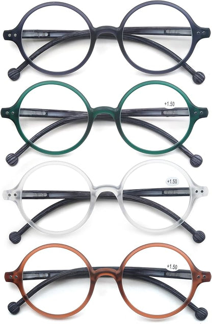 Round Reading Glasses Women Men Blue Light Blocking Circular Readers Unisex Ultra Lightweight Circle Cheaters Glasses