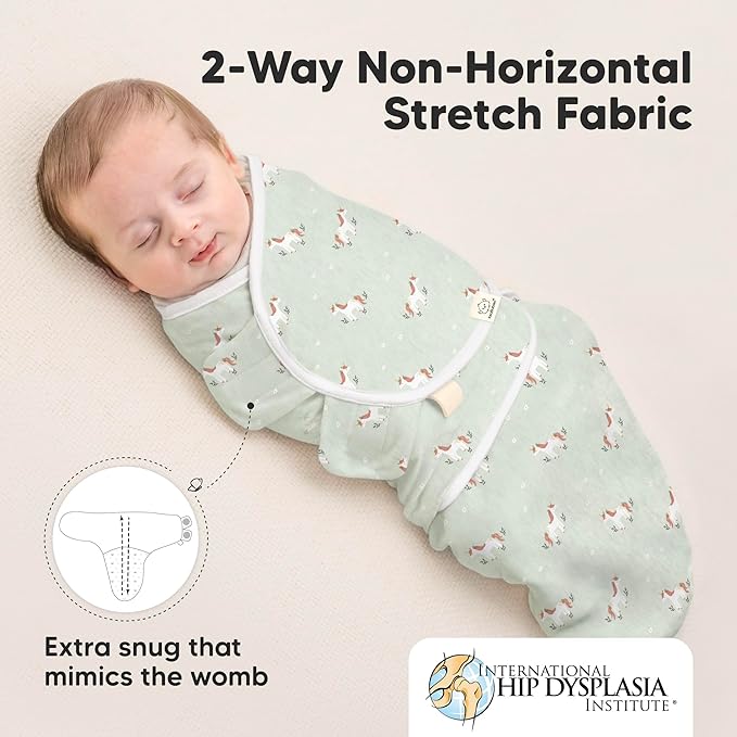 3-Pack Organic Baby Swaddle Sleep Sacks - Swaddles for Newborns, Infant 0-3 Months, Baby Girls, Boys, Soft & Snug Newborn Sleep Sack, Nursery Swaddling Blankets (Lunari, OS)
