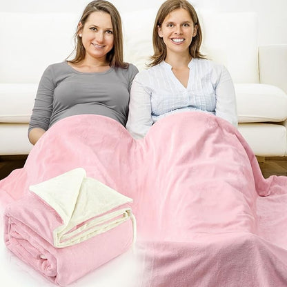 Preboun 61 x 51.18 Inch Faraday Blanket for Pregnant Babies, Emf Blanket Protection 5 g, Bluetooth, Phone Towers, Two Sides Using for Beds Couches Travel(Flannel, Pink)