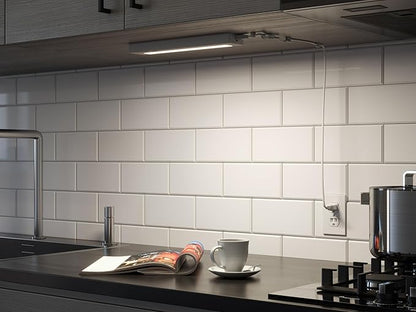 Good Earth Lighting 12" WI-FI Smart Plug-in Undercabinet Bar RGB+CCT Changing (2700-6500K), Dimmable, 500 Lumen, White