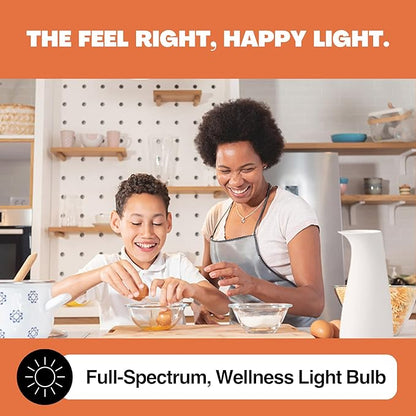 Norb NorbSMILE Full Spectrum Sun Light Bulb - CA California Energy Compliant, Par 30 Long Neck, 10W LED Flood Style Light Bulb, Natural Sunlike Spectrum Imitates Sunlight Indoors, Patented (1-Pack)