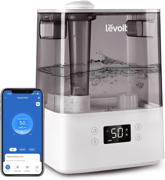 LEVOIT Humidifiers for Bedroom Large Room Home, (6L) & Air Purifiers for Home Large Room, Covers Up to 3175 Sq. Ft, Smart WiFi and PM2.5 Monitor