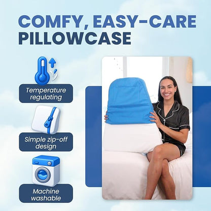 Restful Sleep – Patented Trapezoid Leg Support Cushion for Side Sleepers, Pregnancy, Post-Surgery, Joint Pain Relief – Orthopedic Alignment for Knees, Ankles, HIPS & Back (Large Size)