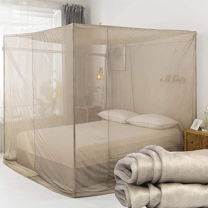 Radiation EMF Shielding Canopy,Silver Fiber Radiation Protection Fabric RFID Blocking Square Anti Radiation net Insomnia Relief
