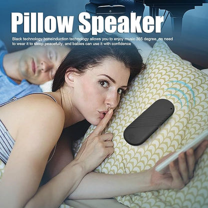 Dpofirs Pillow Speaker Bluetooth Sleep Headphones for Man and Women, Mini Deep Bass Stereo Conduction Pillow Speaker for Home Travel Sunbathing Camping Solutions for Insomnia