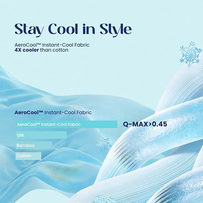 Dream Valley Outlast® Twin Cooling Comforter, NASA-Grade Instant Cooling Blanket for Hot Sleepers, Luxurious Comforter for All Season, Ivory, 60"x80"
