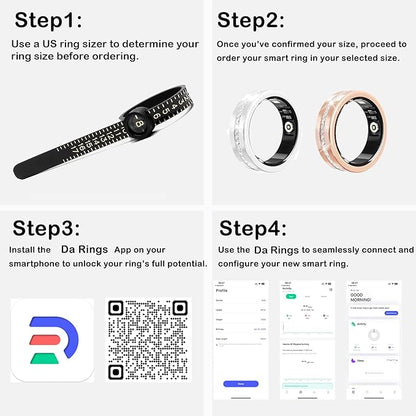 Smart Ring for Women Health Ring Fitness Tracker with Heart Rate Monitor Sleep Monitoring Pedometer Calorie for Android iOS