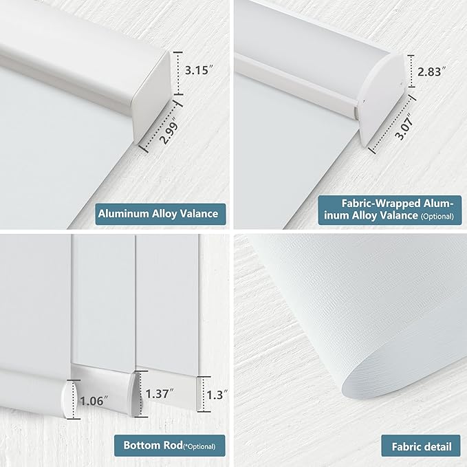 Bringnox Motorized Blinds with Remote,100% Blackout Smart Roller Blinds Compatible with Apple Homekit Google Home and Alexa Via HUB,and Customized
