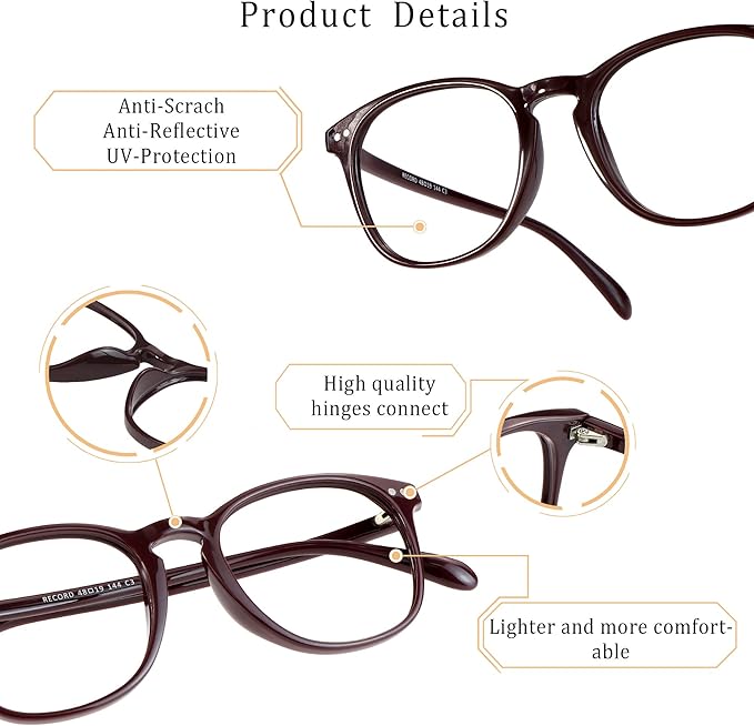 LifeArt Blue Light Blocking Glasses Anti Eyestrain Computer Reading Glasses Gaming GlassesTV Glasses Women and Men Anti Glare