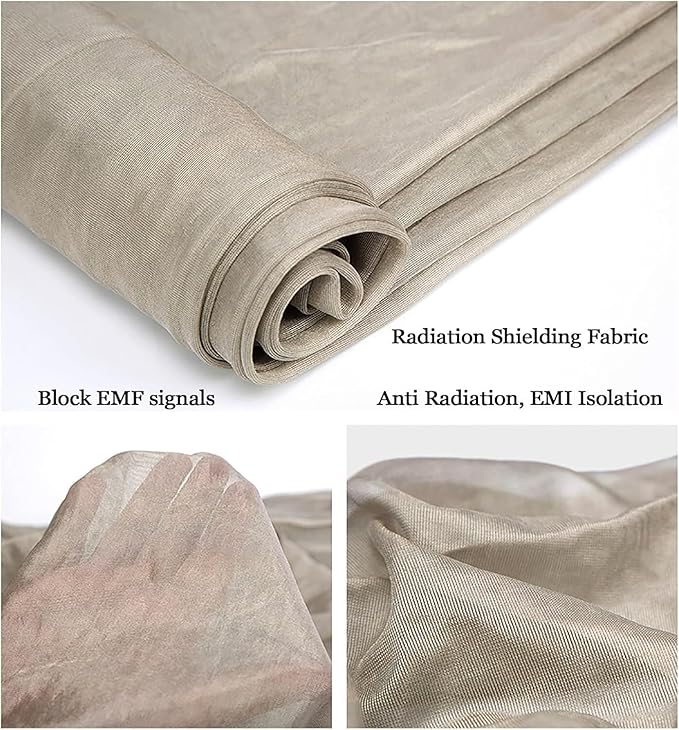 MekUk Faraday Fabric Fabric Faraday Radiation Shielding Fabric, for Making Anti Radiation Curtain,Bed Canopy,Cell Tower, Wi-Fi RFID Blocking Material(1.5X5m)