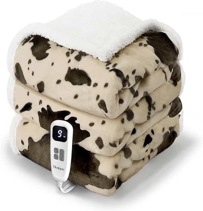 Heated Blanket Full Blanket - Fast Heating Electric Blanket, Soft Flannel Heated Full with 4 Time Settings,10 Heating Settings, Warm Gifts for Women & Mom & Grandma(72"x84"Light Brown)