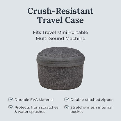Yogasleep Crush-Resistant Travel Case for Travel Mini White Noise Sound Machine, Provides Protection While Traveling, Double Stitch Zipper, Protection from Scratches & Water Splashes (Gray)