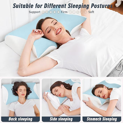 Pillow for Neck Pain Relief Support Cervical Sleeping Orthopedic Pillows Best Anti Wrinkle Therapeutic Ergonomic Memory Foam